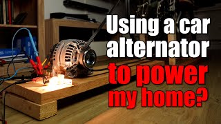 Using a car alternator with a bike to power my home How much energy can I produce [upl. by Charis522]