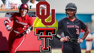 NCAA Softball Highlights 1 Oklahoma vs Texas Tech March 15 2024 [upl. by Ennael]