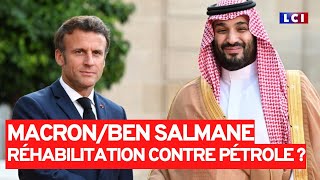 Macron et Ben Salmane à lÉlysée  une rencontre polémique [upl. by Attehcnoc]