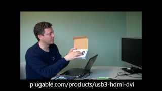 Plugable USB 30 HDMI  DVI Graphics Adapter Unboxing Part 12 [upl. by Muldon344]