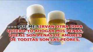 LA CERVEZA RODOLFO KARAOKE LETRA [upl. by Arimak]