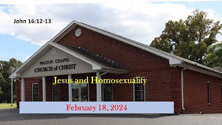 Jesus and the Sin of Homosexuality 02182024 PM [upl. by Anam]