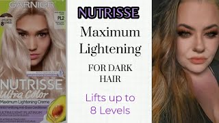 Lightening Creme for Brunettes  GARNIER NUTRISSE Ultra Light Platinum  Application amp Review [upl. by Celka]