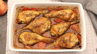 Muslos de pollo al horno con patatas [upl. by Dorelia]