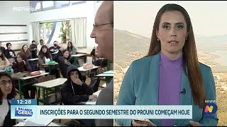 Inscrições do PROUNI para o segundo semestre iniciam nesta terçafeira [upl. by Afirahs]