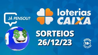 Loterias CAIXA Quina Lotofácil e mais 26122023 [upl. by Sammons293]