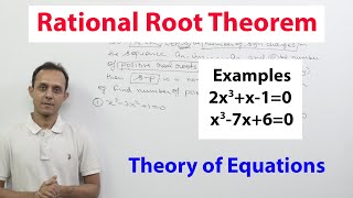 Theory of Equations  Rational root theorem Statement and examples 2x3x10 amp x37x60 [upl. by Traweek]