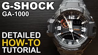 Gshock GA1000  Detailed Howto Tutorial on module 5302 [upl. by Yanrahc]