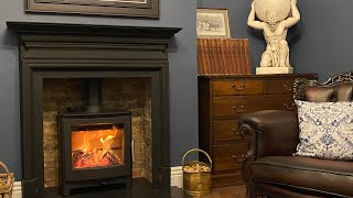 Heta Ambition 5  5kw Widescreen Wood Burning Stove Review  made in Denmark  Natural Heating [upl. by Arriaet]