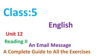 Class 5 English unit 12Grade 5 English chapter 12English guide to grade 8Class 5 English [upl. by Azilanna]