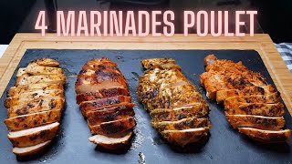 4 MARINADES EXPRESS POUR VOTRE POULET  FACILE ET RAPIDE [upl. by Asereht]