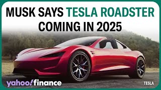 Tesla to unveil Roadster in 2025 Elon Musk says [upl. by Ariam]