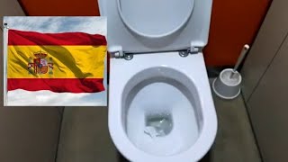 🇪🇦 SPAIN TOILET 5 🇪🇦 quotDURAVIT Bowl and GROHE Flushometer Buttonquot [upl. by Adore]