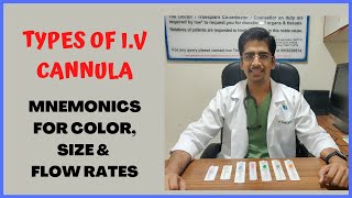 IV CANNULA Color Size Length Flow rate mnemonic inside [upl. by Afrika763]