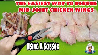 THE EASIEST WAY TO DEBONE CHICKEN WINGMIDJOINT CHICKEN WINGHOW TO DEBONE CHICKEN WING [upl. by Ennovehs]