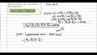 Linear Approximation and Error Sine Function [upl. by Nedyah]