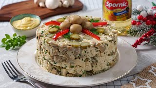 Salata spornica cu pui si ciuperci perfecta pentru sarbatori  JamilaCuisine [upl. by Ula]