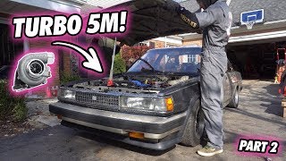 5MGTE BUDGET TURBO  Tims Boosted 5M MX73 Cressida Project  PART 2 [upl. by Carrie]