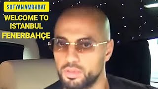 Larrivée de SOFYAN AMRABAT à ISTANBUL est reçu par les supporters de FENERBAHÇE [upl. by Tenej]