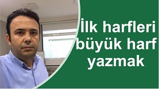 Excel İlk harfleri büyük harf yapmak 080video  Ömer BAĞCI [upl. by Llehcnom]