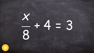 Solving a two step equation [upl. by Assirol]