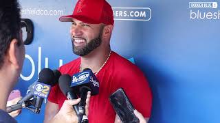 Albert Pujols reflects on time with Dodgers praises Mookie Betts [upl. by Anaihk598]