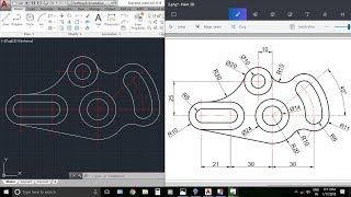 AutocAD 2D Practice Drawing  Exercise 2  Basic amp Advance Tutorial [upl. by Kamilah]