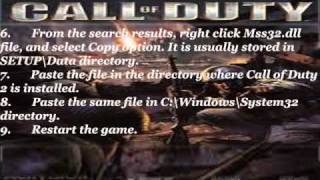 How to fix Mss32dll Call of Duty [upl. by Plotkin]