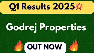 Godrej properties Q1 Results 2025 godrej Share Latest News [upl. by Rinna]