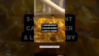 5 INGREDIENT CAULIFLOWER amp LENTIL CURRY 😋😋😋 [upl. by Neibart920]