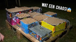 PALLET VOL VUURWERK IN EEN KEER AFSTEKEN [upl. by Cornall695]