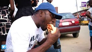 How To Eat Nigerias Special Burger [upl. by Woodie]