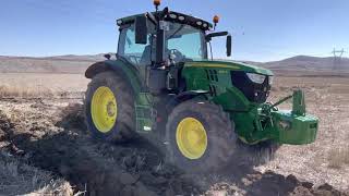 John Deere 6130 R ve Doğanlar Tarım 5li 16 No Gaz Basınçlı Otomatik Pulluk Evlek Açımı [upl. by Kalvn]