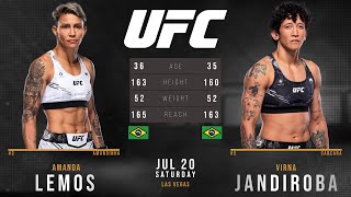 AMANDA LEMOS vs VIRNA JANDIROBA FULL FIGHT UFC [upl. by Eynobe]