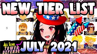 🎇 NEW All Star Tower Defense Tier List 🎇 July 2021 UPDATE  Roblox [upl. by Isidro]