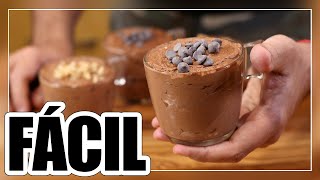 MOUSSE de CHOCOLATE PERFECTA  Fácil Rápido y SIN HUEVO [upl. by Atiniuq]