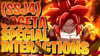 All Gogeta SSJ4 Special Interactions amp Easter Eggs ENG DUB  Dragon Ball FighterZ DLC [upl. by Yim]