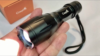 5 Mode Zoomable XML T6 1000LM Flashlight Review [upl. by Enneibaf]