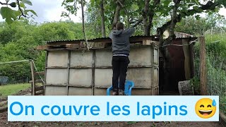 Création dun toit pour les clapiers [upl. by Caspar267]