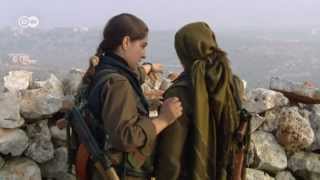 Syria Kurdish women soldiers against jihadists  Global 3000 [upl. by Enomad]