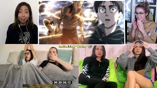 Reiner and Bertholdt Revealed  Girls Reaction Mashup  Attack On Titan [upl. by Notsnarc610]