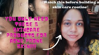 Only Products that you need for Oily Acne Prone Skin✨Top 5 Skincare Routine✨Priya Karan🤎 [upl. by Stoddart]