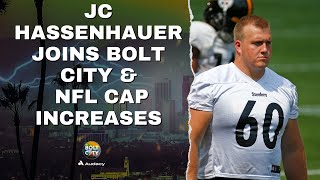 JC Hassenauer Joins Bolt City amp The NFL Cap Increases [upl. by Anitsirhcairam461]