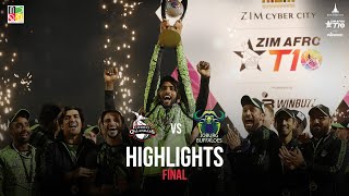 Zim Afro T10 Final Highlights Joburg Buffaloes vs Durban Qalandars [upl. by Malik]