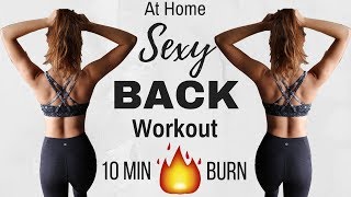 10 min Intense BURN BACK FAT No Equipment Workout  HIIT At Home Routine [upl. by Oeflein]