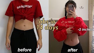 abs in 2 weeks i did a 3 MINUTE workout everyday these results tho [upl. by Atnoid]