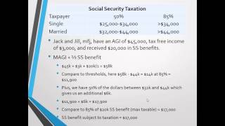 Social Security Benefit Taxation [upl. by Folly]