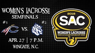 2018 SAC Womens Lacrosse Semifinals  3 seed Catawba vs 2 seed Queens [upl. by Llertnek]