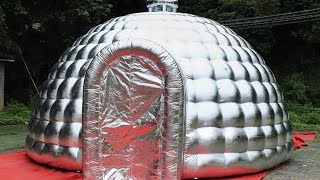 Silver Inflatable Dome Igloo Tent for Corporate Events Planner [upl. by Geraint]