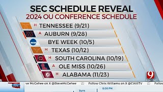 Oklahomas Schedule Released For The 2024 SEC Season [upl. by Ilsa568]